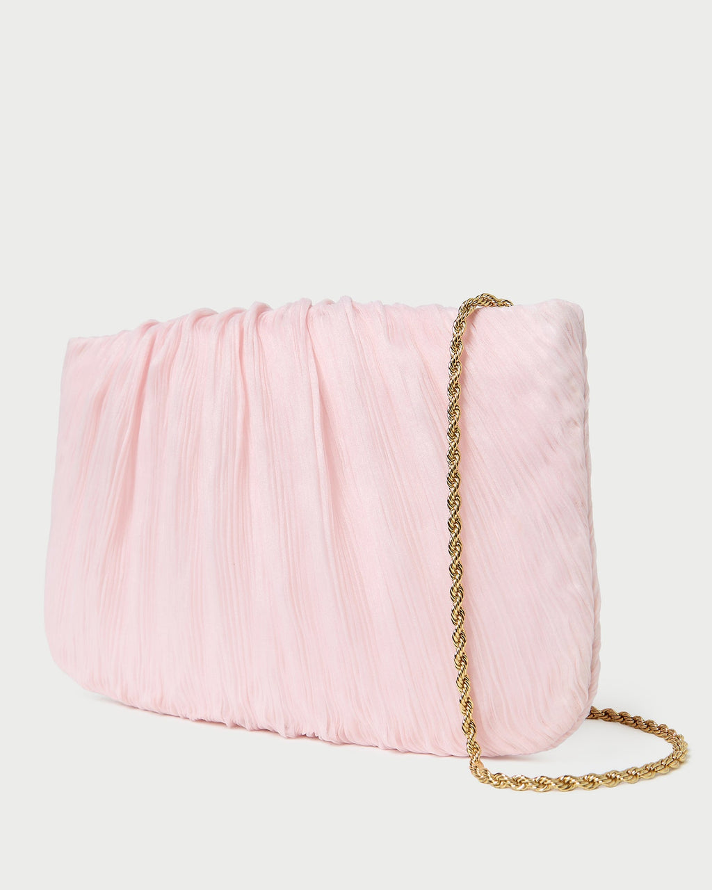 Brit Pink Flat Pleated Clutch
