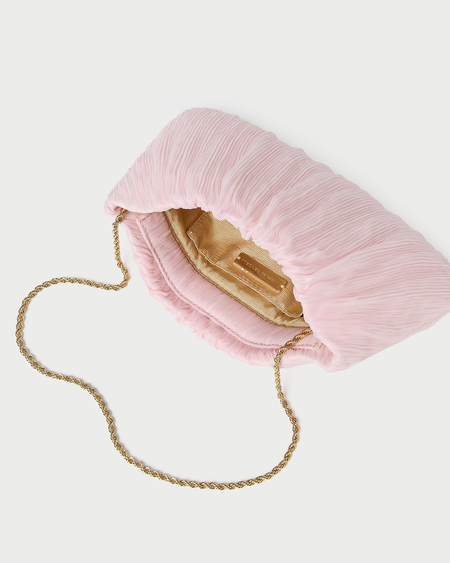 Brit Pink Flat Pleated Clutch