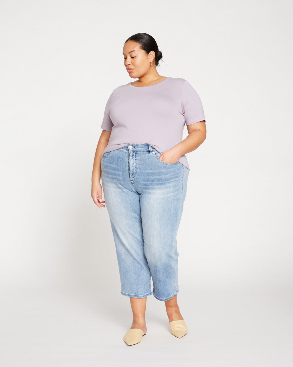 Bae Boyfriend Crop Jeans - Light Blue