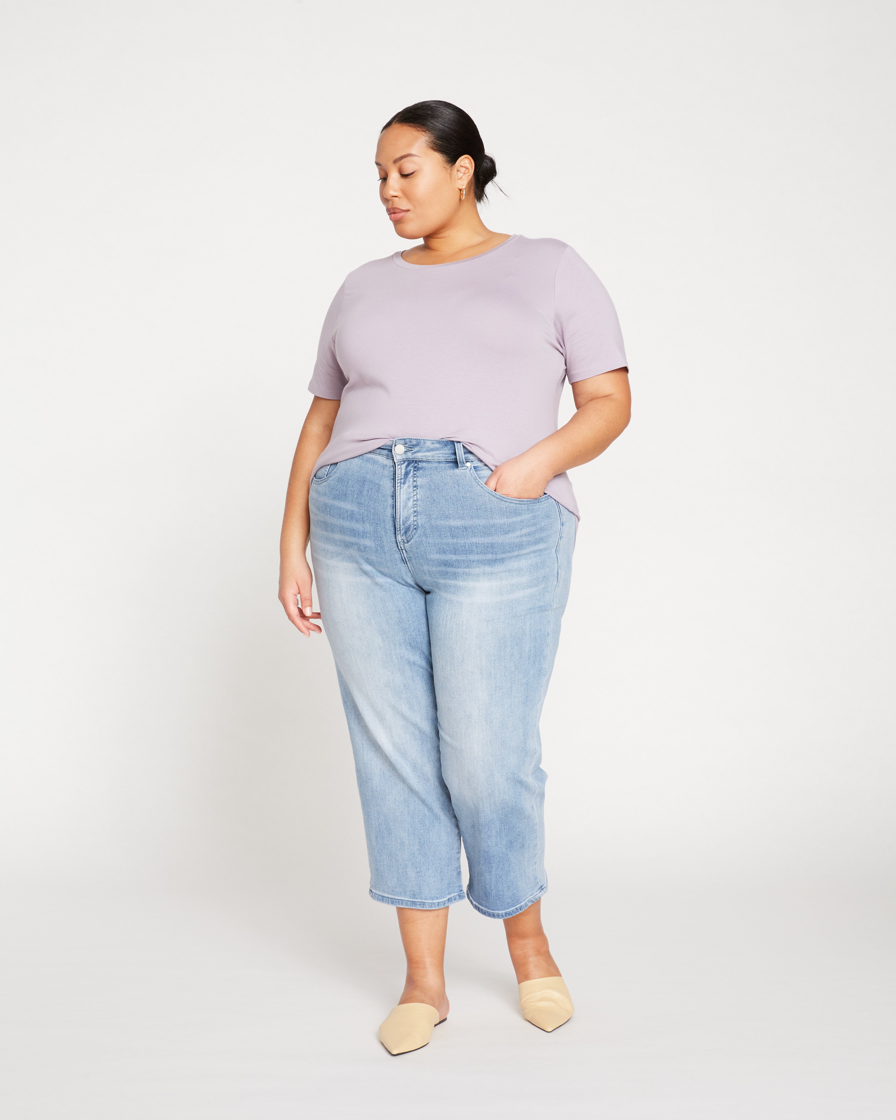 Bae Boyfriend Crop Jeans - Light Blue
