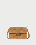 Delphine Toffee Suede Shoulder Bag