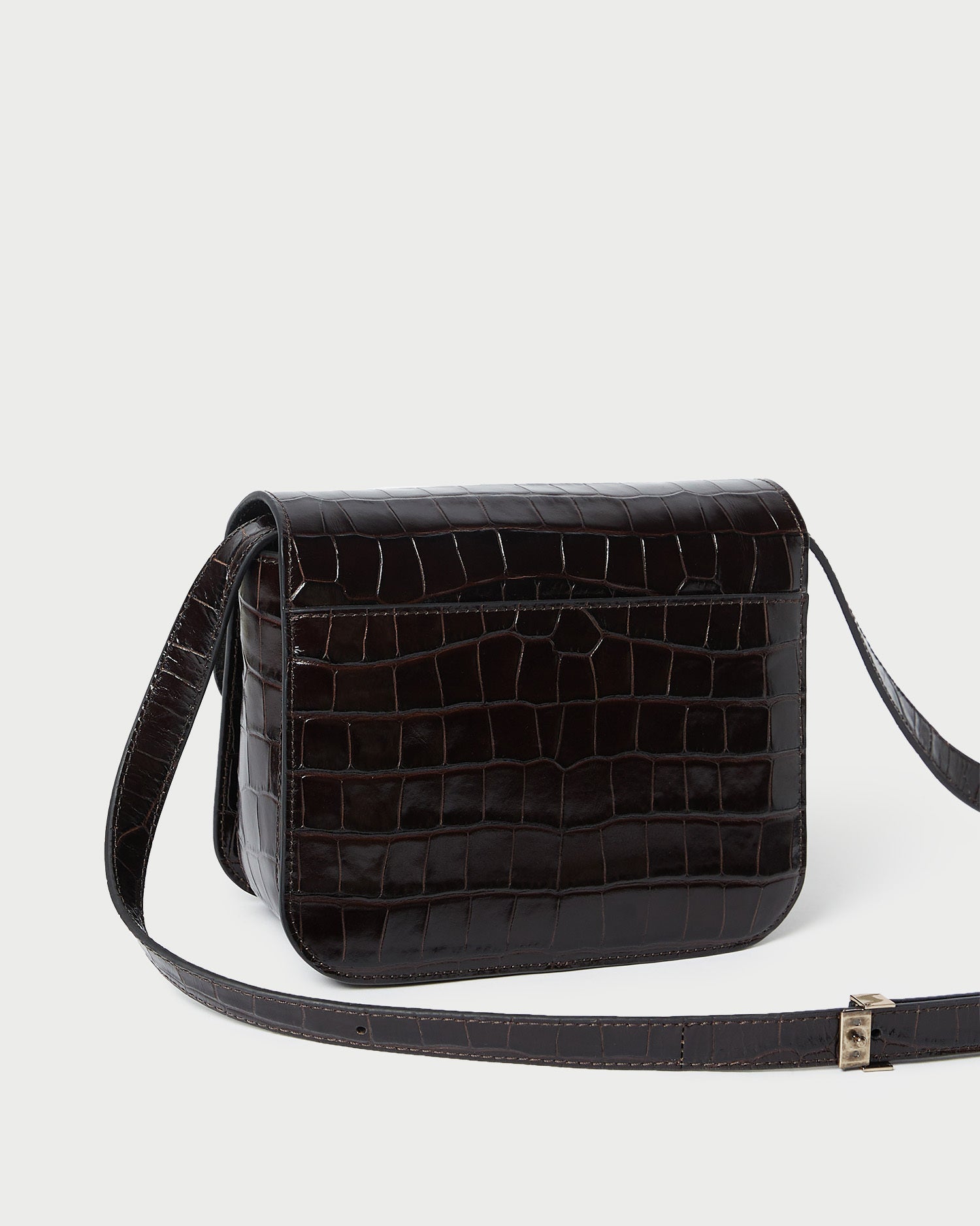 Desi Crocodile Leather Crossbody