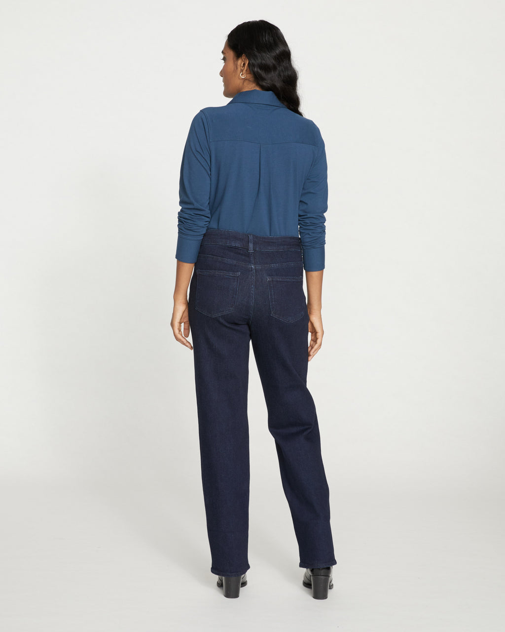 Etta High Rise Straight Leg Jeans 31 Inch - Dark Indigo