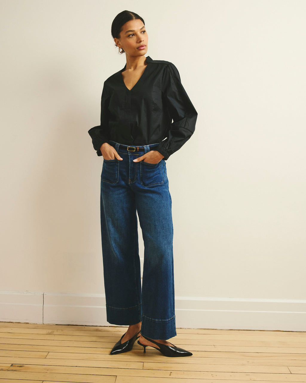 Claudia High Rise Stretch Jeans - Naval Blue Wash