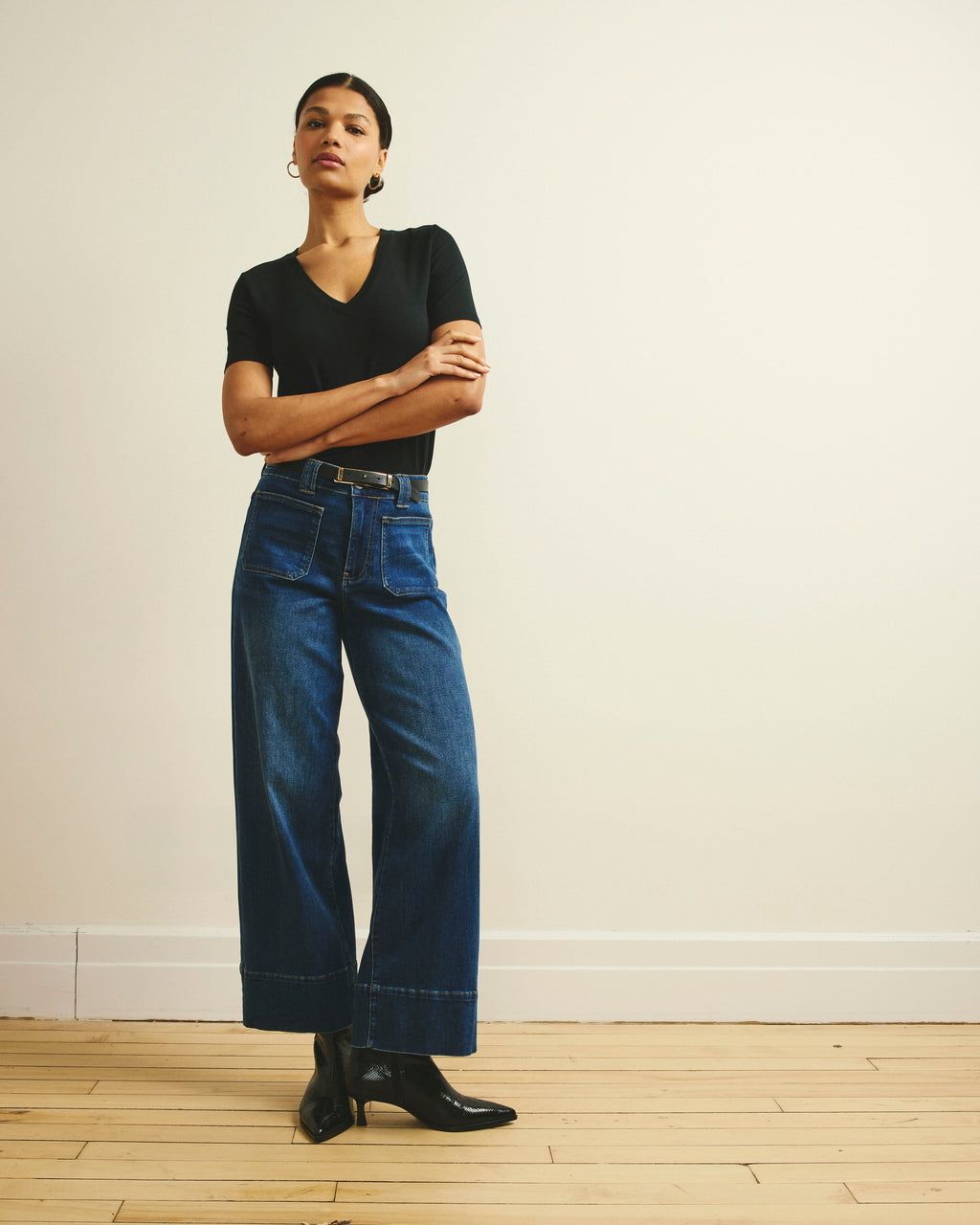 Claudia High Rise Stretch Jeans - Naval Blue Wash