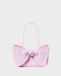 Valerie Pink Moiré Bow Clutch