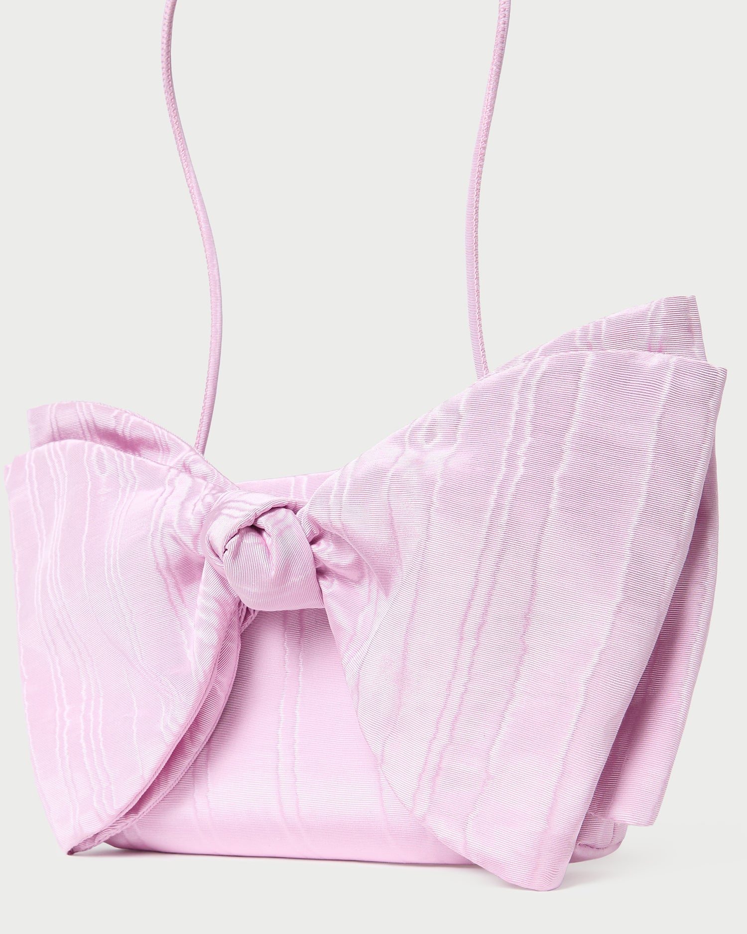 Valerie Pink Moiré Bow Clutch