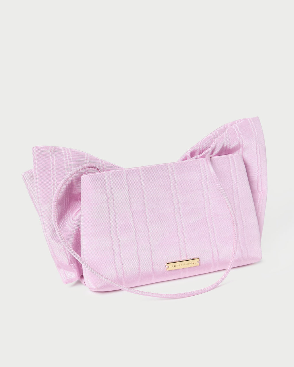 Valerie Pink Moiré Bow Clutch