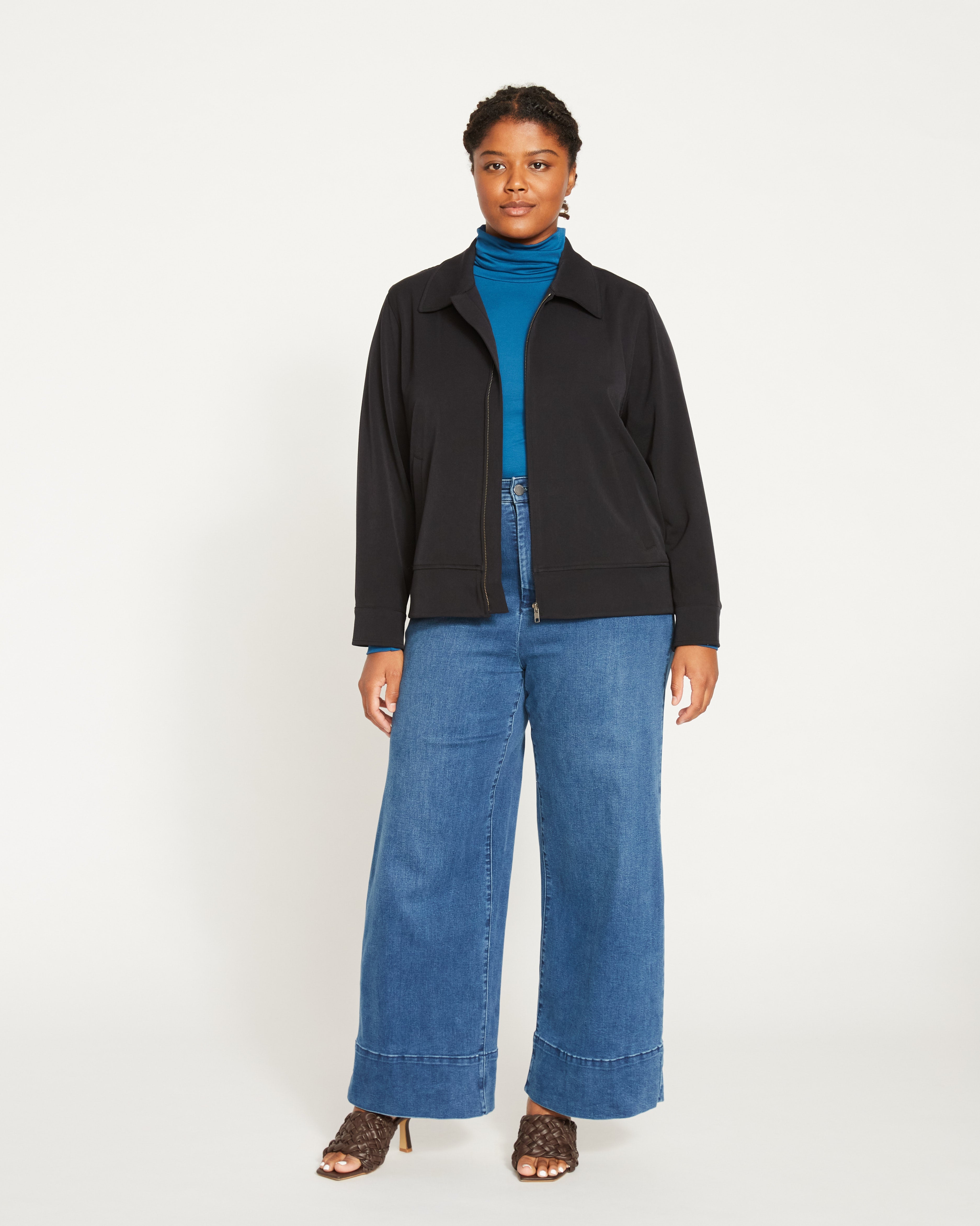 Carrie High Rise Wide Leg Jeans - True Blue