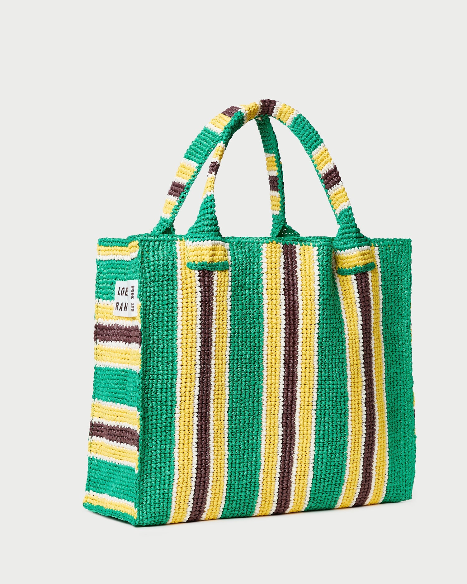 Sol Green/Yellow Crochet Beach Tote